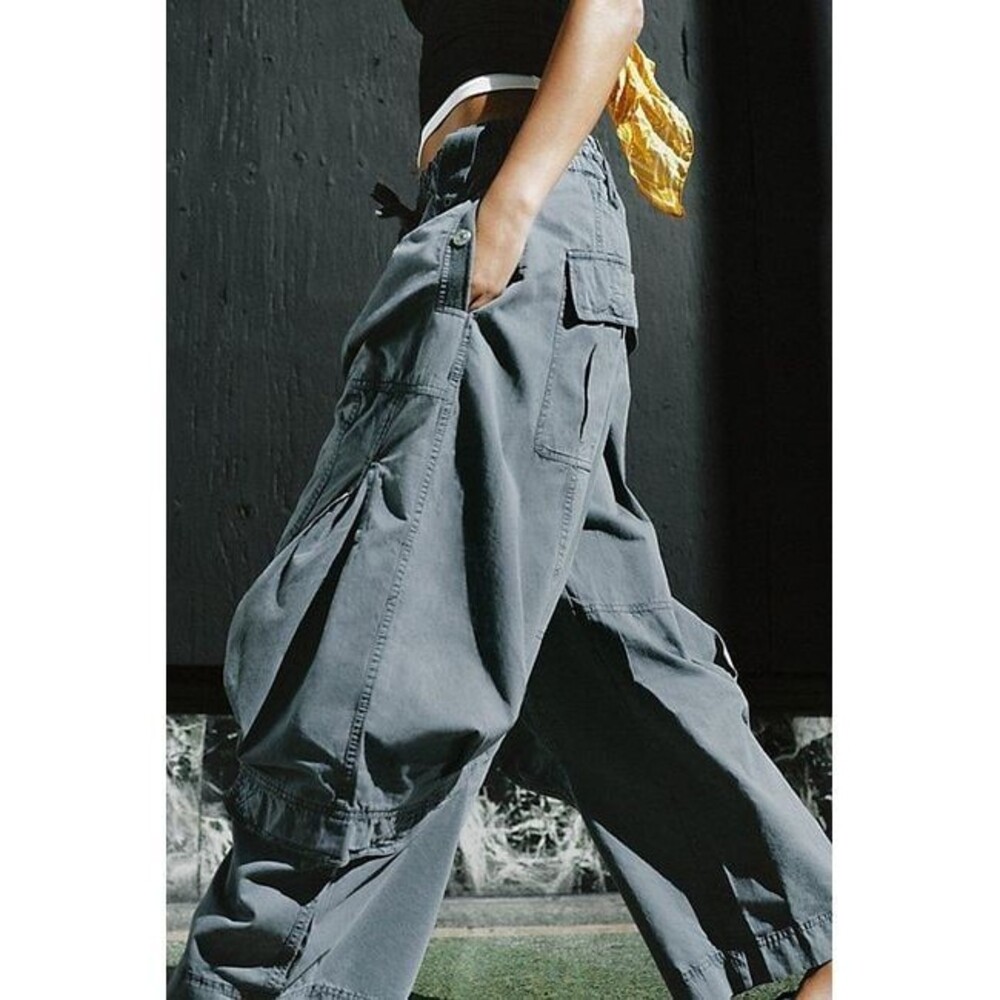 Free People We The Free Onset Pull-On Cargo Pants Steel Large NEW